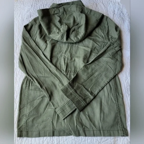 GIRLS SPRING HOODED JACKET LOT: LAND'S END RAIN COAT EDDIE BAUER UTILITY SIZE 7 - Picture 10 of 15